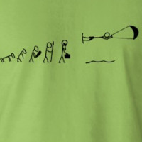 evolution of men kiteboarding T-shirt